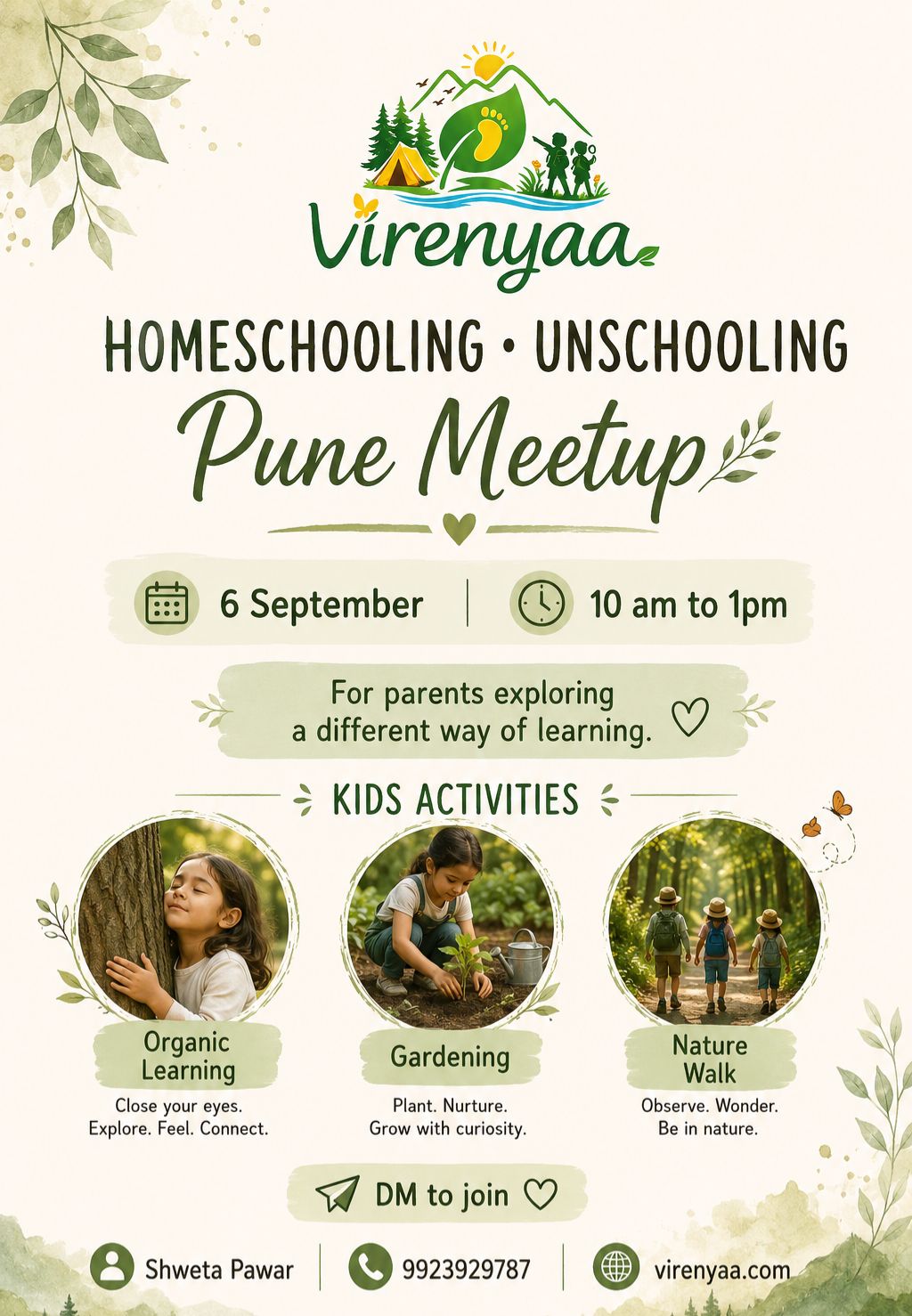 Homeschooling · Unschooling Pune Meetup — 6 September, 10am to 1pm